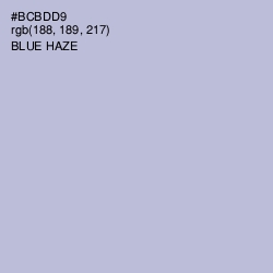 #BCBDD9 - Blue Haze Color Image